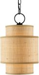 Currey & Company Mathias Natural/Satin Black Pendant Lighting-1