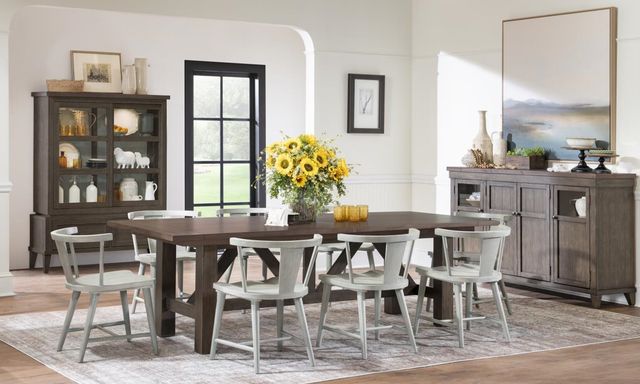 Legacy Classic XXX's and OOO's Cocoa Trestle Dining Table-4