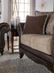 Coaster® Elmbrook Brown Upholstered Rolled Arm Loveseat-1