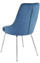 Mazin Furniture Plumeria Blue/Chrome Dining Side Chair -3