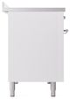 Ilve® Nostalgie II Series 48" White Pro Style Induction Range with Chrome Trim-2