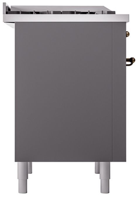 Ilve® Nostalgie II Series 36" Graphite Matte Pro Style Dual Fuel Range-3