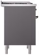 Ilve® Nostalgie II Series 36" Graphite Matte Pro Style Dual Fuel Range-3