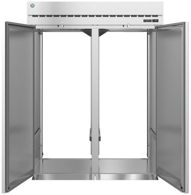 Hoshizaki Steelheart® 68" 78.35 Cu. Ft. Stainless Steel Two Section Roll-Thru Upright Refrigerator-3