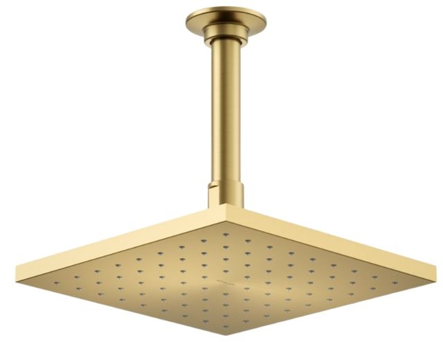 KOHLER® Contemporary Vibrant Brushed Moderne Brass 2.5 GPM Square 8" Single-Function Rainhead-0