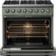 Viking® 5 Series 36" Eucalyptus Pro Style Dual Fuel (LP) Range with Polished Chrome Trim-1