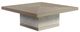 Vanguard® Furniture Michael Weiss Tiburon Brown/White Square Outdoor Concrete/Synthetic Teak Cocktail Table-0