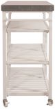 HH2 Home Kennon White Stainless Steel Kitchen Cart-1