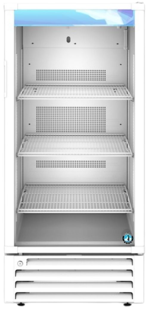 Hoshizaki 25" 10 Cu. Ft. White Painted Aluminum Section Glass Door Merchandiser Refrigerator-0