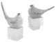 Uttermost® Better Together 2-Piece Gray/Silver Bird Sculpture Set-2