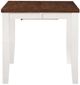 TEI Casanova Cinnamon Gathering Table with White Base-3