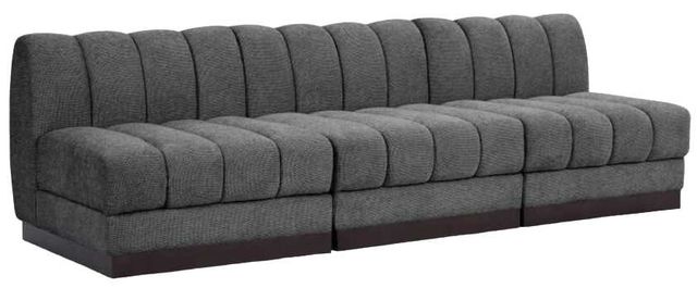 Meridian Furniture Quinn 3-Piece Gray Modular Armless Sofa-0