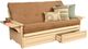 Kodiak Furniture Phoenix Suede Peat/Antique White Full Storage Futon with Mattress-0