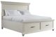 Elements International Slater 4-Piece Antique White King Platform Bedroom Set-3