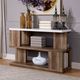 Furniture of America® Majken White Sofa Table with Brown Base -2