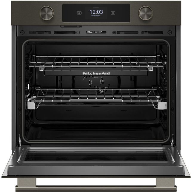KitchenAid® 30" Black Ore Smart Single Electric Wall Oven with Intelligent Cooking Camera-2
