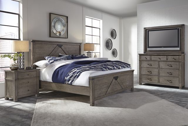 aspenhome® Tucker Stone California King Panel Bed-1
