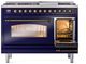 Ilve® Nostalgie II Series 48" Midnight Blue Pro Style Dual Fuel Range-4