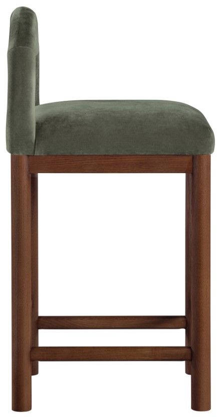 Meridian Furniture Conrad Brown/Green Upholstered Counter Stool-2