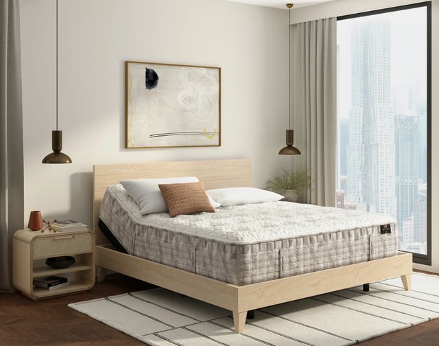 King Koil® Intimate Handcrafted Culver 16" Wrapped Coil Plush Euro Top Split Head Queen Mattress-1