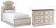 Signature Design by Ashley® Realyn 2-Piece Chipped White Twin Panel Bed Set-0