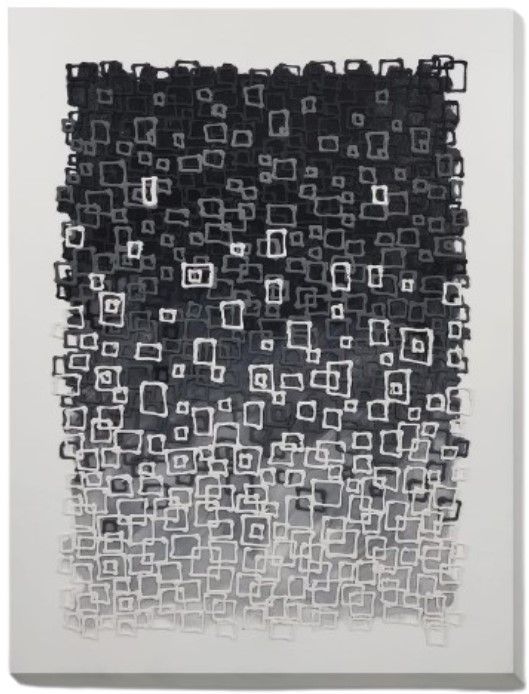 Classy Living Dramatic Textured Graphite Mosaic Wall Art-0