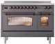 Ilve® Nostalgie II Series 48" Matte Graphite Pro Style Induction Range-3