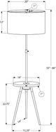 Monarch Specialties Inc. Gold Floor Lamp with Round Shelf-1