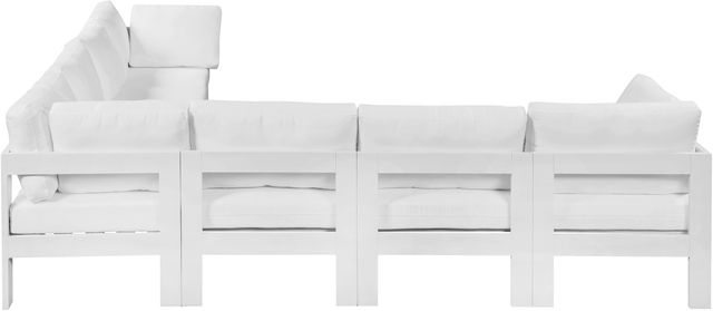 Meridian Furniture Nizuc 7-Piece White Outdoor Patio Modular Sectional Set-2