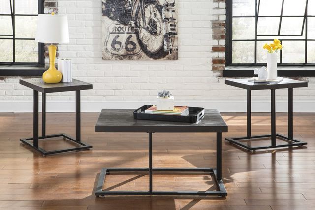 Signature Design by Ashley® Airdon 3-Piece Bronze Occasional Table Set-3