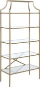 Coaster® Serena Matte Gold 5-Tier Tempered Glass Shelves Bookcase-3