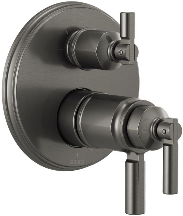Brizo Invari® Brilliance® Luxe Steel® TempAssure® Thermostatic Valve With Integrated 3-Function Diverter Trim-0