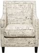 Elements International Erica Beige French Script Chair-3