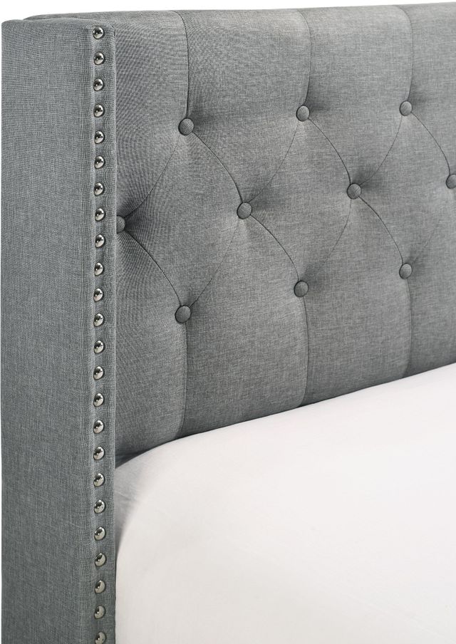 Crown Mark Makayla Gray Upholstered Full Panel Bed-3