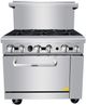 Atosa® CookRite 36'' Stainless Steel Commercial Freestanding Gas Range-0