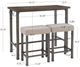 Linon Austin 3-Piece Pewter Dining Table Set-2