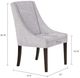 Olliix by Madison Park Gray/Silver Set of 2 Sophia Dining Chairs-4