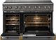 Viking® 5 Series 48" Damascus Gray Pro Style Induction Range with Brushed Brass Trim-1