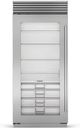 Sub-Zero® Classic Series 36" 22.9 Cu. Ft. Stainless Steel Left Hinge Column Refrigerator with Standard Glass Door-0