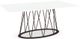 Amisco Customizable Calypso White Glass Rectangular Dining Table-4