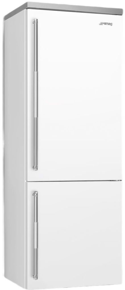 Smeg Professional 28" 16.3 Cu. Ft. Matte White Counter Depth Bottom Freezer Refrigerator-4