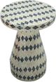 TOV Furniture Halio Blue/Cream Shell Side Table-4