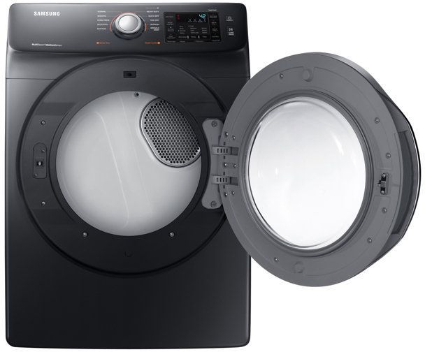 Samsung 7.5 Cu. Ft. Fingerprint Resistant Black Stainless Steel Front Load Electric Dryer-3