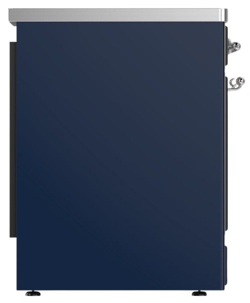 Ilve® Majestic III 30" Midnight Blue Pro Style Induction Range with Solid Door and Chrome Trim-3