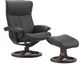 Fjords® Classic Comfort Senator "R-base" Storm Small Recliner with Footstool-0