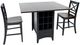 Jofran Inc. Asbury Park 3-Piece AP Black/Autumn Brown Dining Set-0