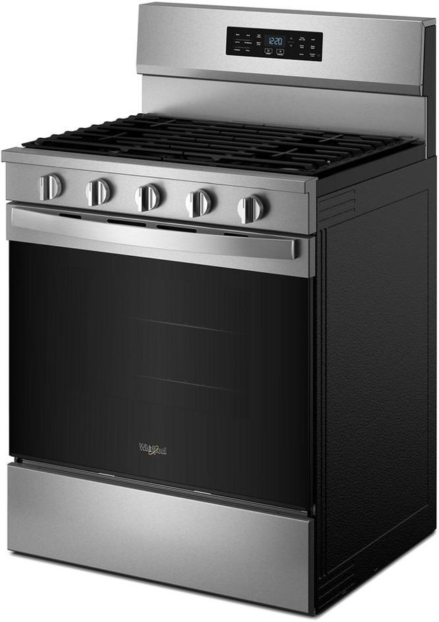 Whirlpool® 30" Fingerprint Resistant Stainless Steel Freestanding Gas Range with Air Cooking Technology-3