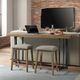 Intercon Eden Rustic Dune Sofa Bar Table with Black Base-1