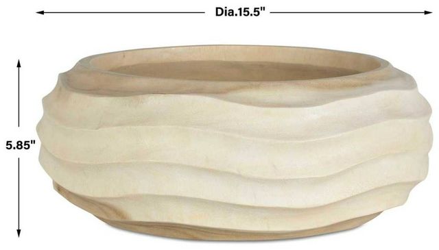 Uttermost® Waveform Bleached Wood Bowl-2