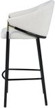 Coaster® Chadwick 2-Piece Beige/Glossy Black Sloped Arm Bar Stools-4